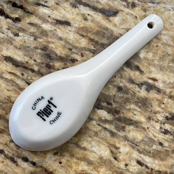 🌎 Lot of 10 Pier One  Ceramic Spoons for Soup Rice Appetizers Tasting Spoons - Picture 3 of 8